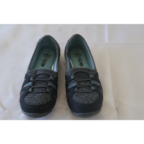 Athletic Works Comfort-Fit Memory Foam Slip-On Shoes Women’s 6 Gray/Black Knit - Picture 2 of 7